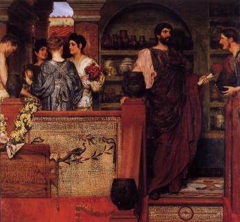 Sir Lawrence Alma-Tadema : Hadrian Visiting a Romano-British Pottery